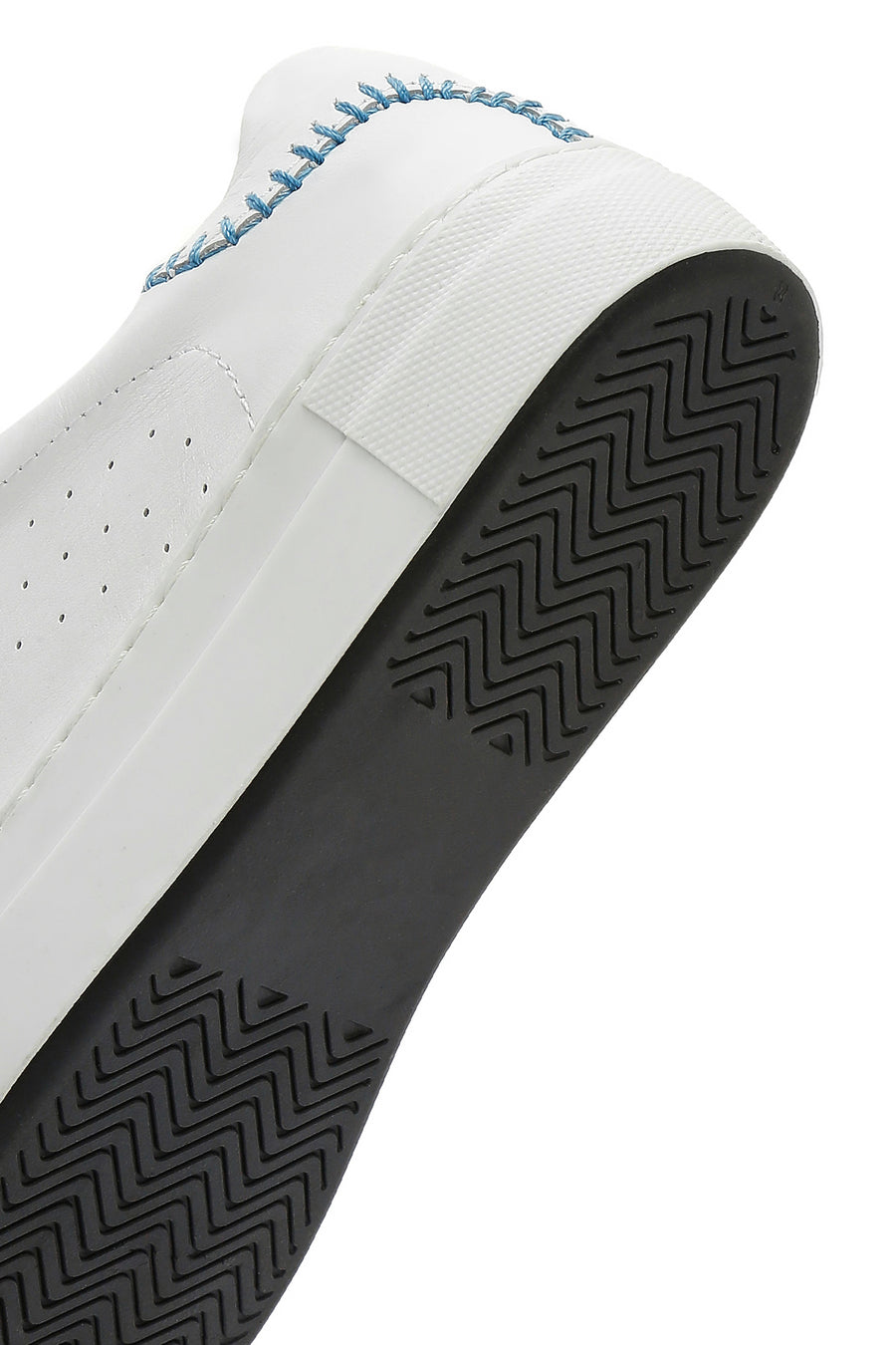 Kadın Beyaz Bağcıklı Deri Sneaker