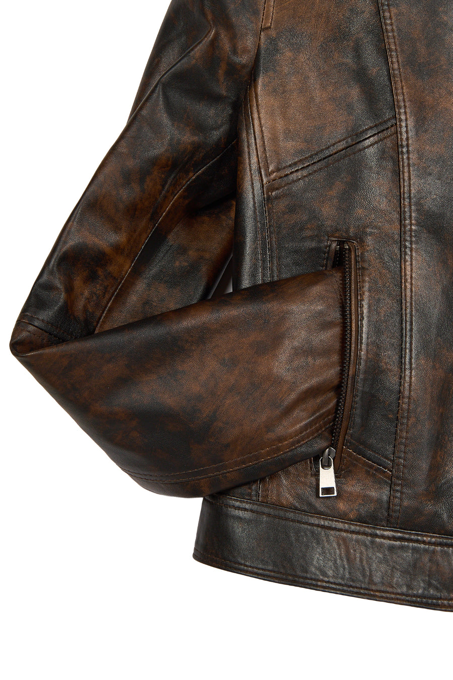 Kylie Woman Bronze Short Leather Jacket