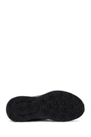 Male Black Lace-Up Thick-Soled Nubuck Leather Casual Sneaker | Derimod