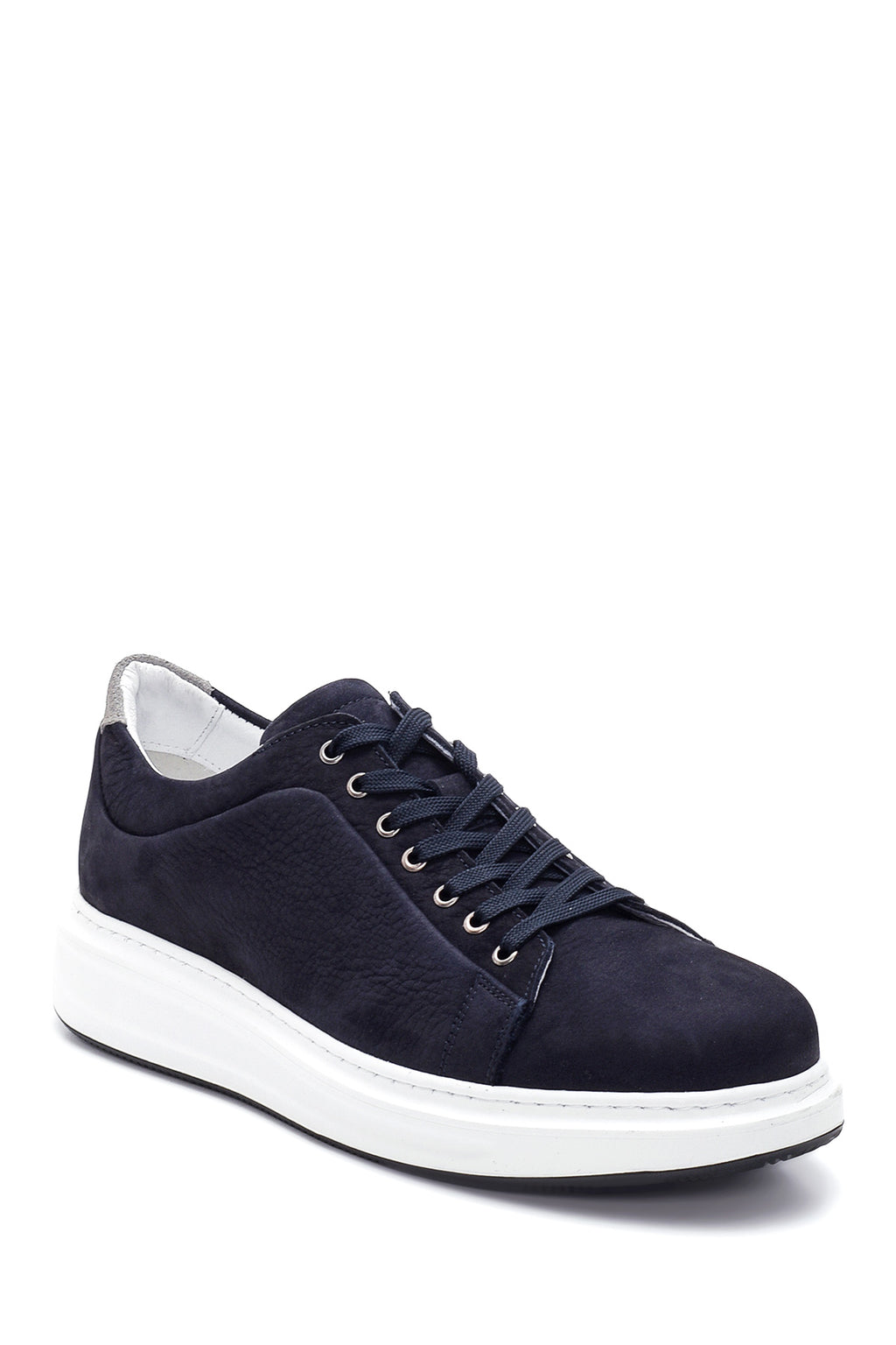 Erkek Lacivert Nubuk Deri Sneaker