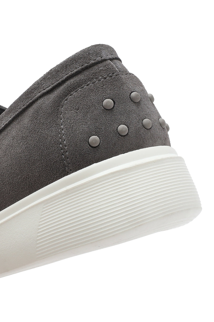 Men's Gray Thick Sole Suede Leather Casual Loafer