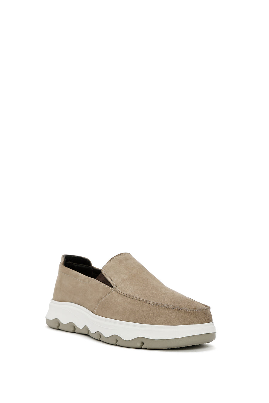 Erkek Vizon Nubuk Deri Comfort Loafer