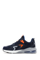 Men's Navy Blue Suede Detailed Sneaker | Derimod