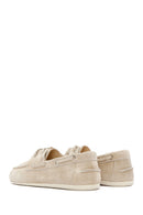 Women's Beige Lace-up Suede Leather Shoes | Derimod