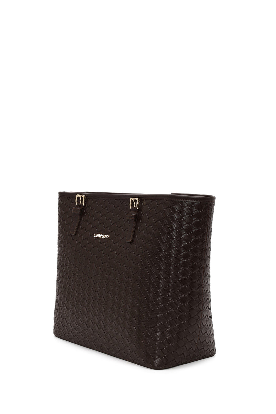 Woman Brown Knitted Shoulder Bag