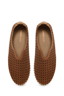 Woman Bronze Lace-Up Thick-Soled Glittery Fabric Casual Shoes | Derimod