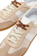 Women's Beige Lace-up Leather Sneaker | Derimod