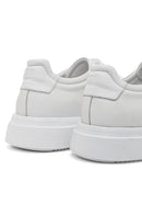 Erkek Beyaz Bağcıklı Kalın Tabanlı Deri Sneaker | Derimod