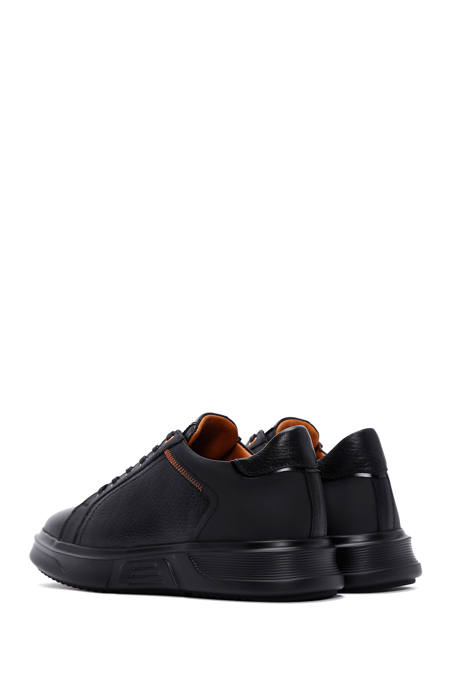 Erkek Siyah Deri Sneaker