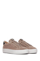 Women's Leather Suede Sneaker | Derimod
