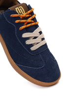 Derimod Studio Kadın Lacivert Bağcıklı Süet Sneaker | Derimod