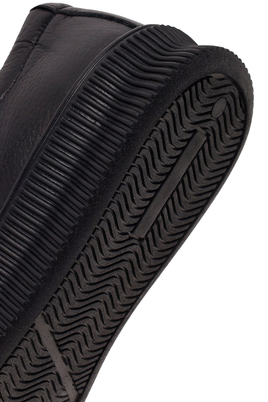 Male Black Lace-up Leather Sneaker