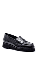 Kadın Deri Kroko Loafer | Derimod