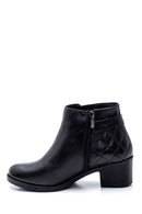 Women's Leather Quilted Detailed Boots | Derimod