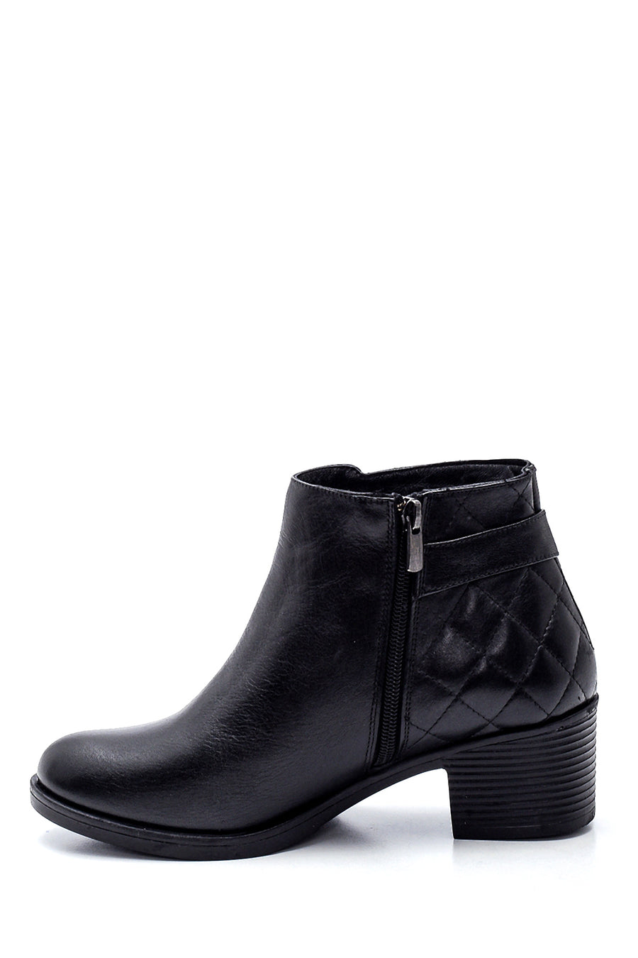 Women's Leather Quilted Detailed Boots