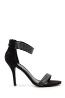 Women's Suede Silver Detailed Heeled Shoes | Derimod