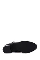 Women's Black Zipper Heeled Classic Boots | Derimod