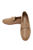 Woman Powder Buckle Detail Leather Masculine Loafer | Derimod