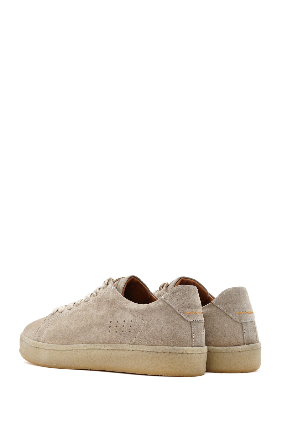 Erkek Bej Bağcıklı Süet Deri Sneaker