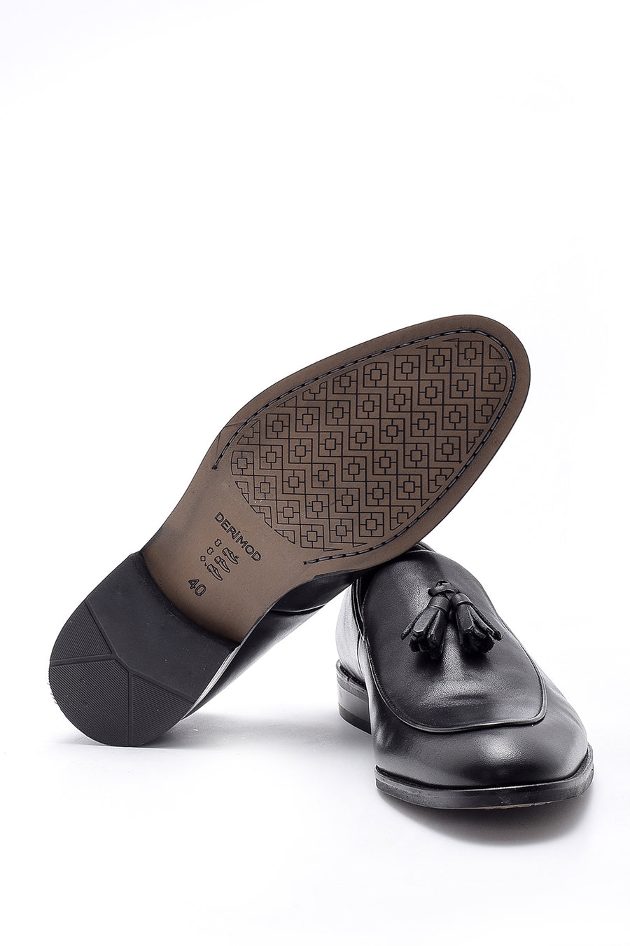 Erkek Püskül Detaylı Deri Loafer
