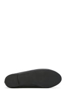 Kadın Siyah Tokalı Deri Maskülen Loafer | Derimod