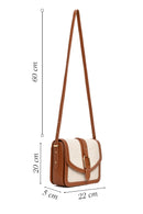 Woman Beige Long-Strap Crossbody Bag | Derimod