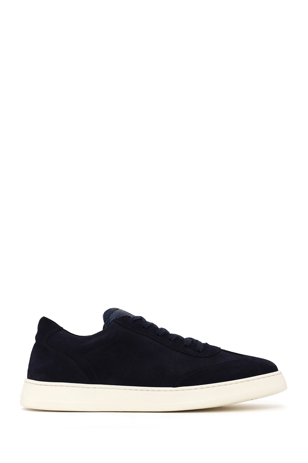 Erkek Lacivert Bağcıklı Süet Deri Sneaker