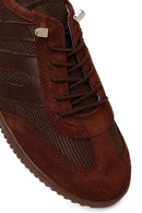 Woman Brown Lace-Up Leather Sneaker | Derimod