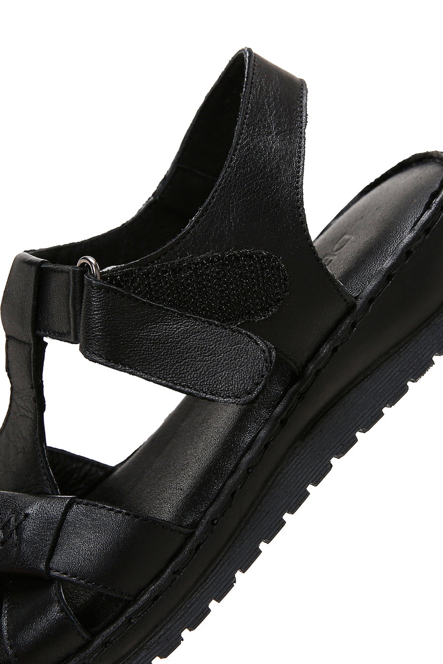 Kadın Siyah Deri Comfort Sandalet