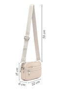 Woman Cream Long-Strap Fabric Crossbody Bag | Derimod