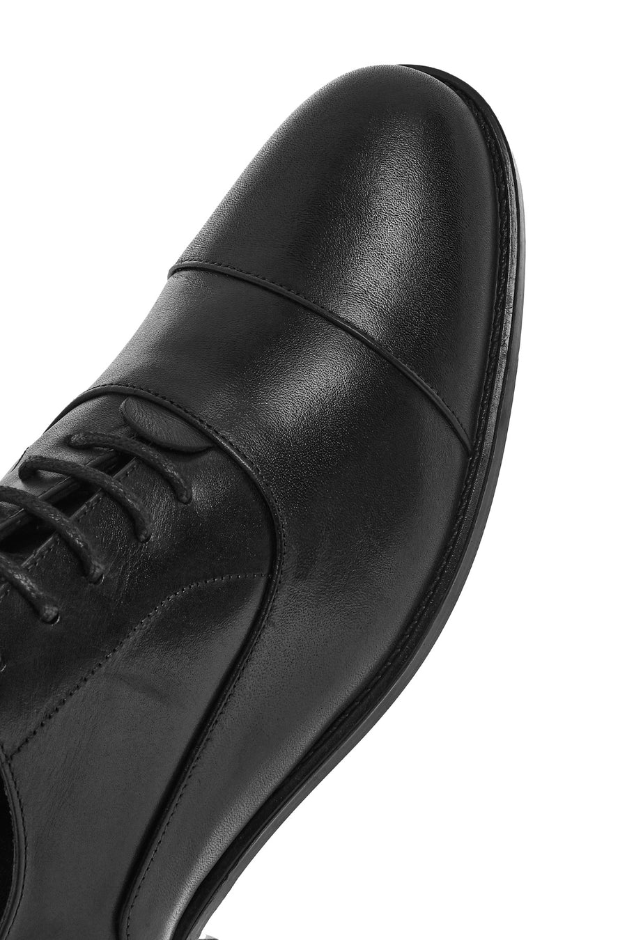 Men's Black Laced Leather Classic Shoes