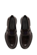 Erkek Bordo Kalın Tabanlı Deri Loafer | Derimod