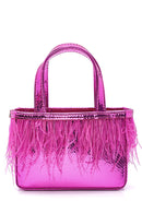 Women's Feathered Snake Patterned Derimod X Whenever Company Mini Handbag | Derimod