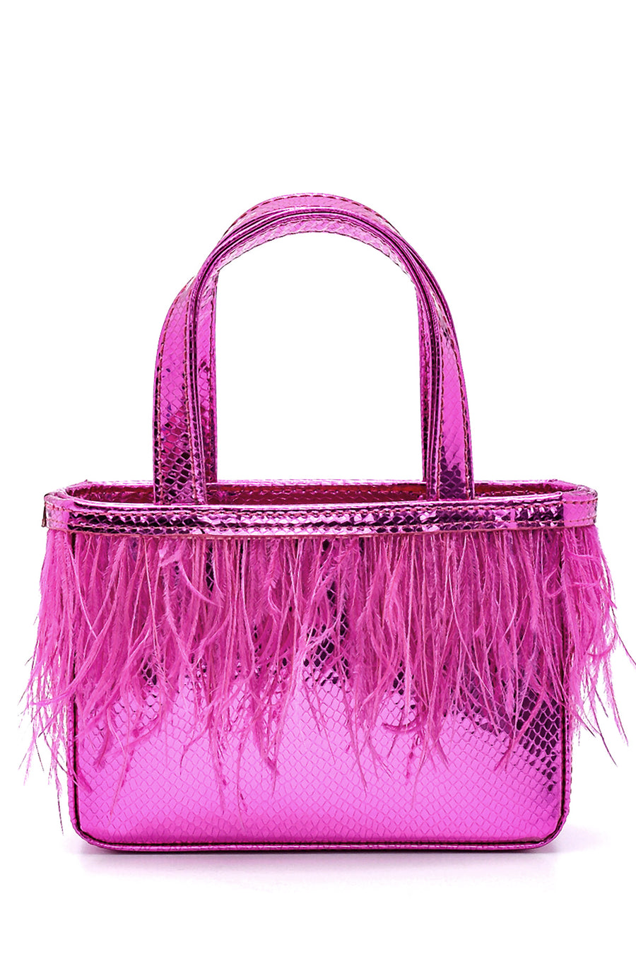 Women's Feathered Snake Patterned Derimod X Whenever Company Mini Handbag 21WBD5900MY | Derimod