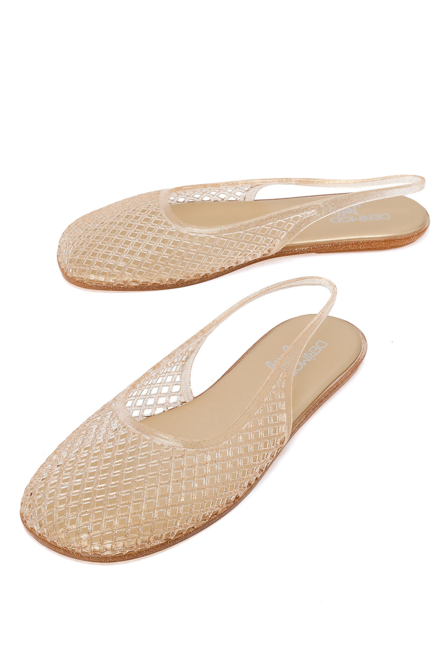 Women's Gold Jelly Sandals