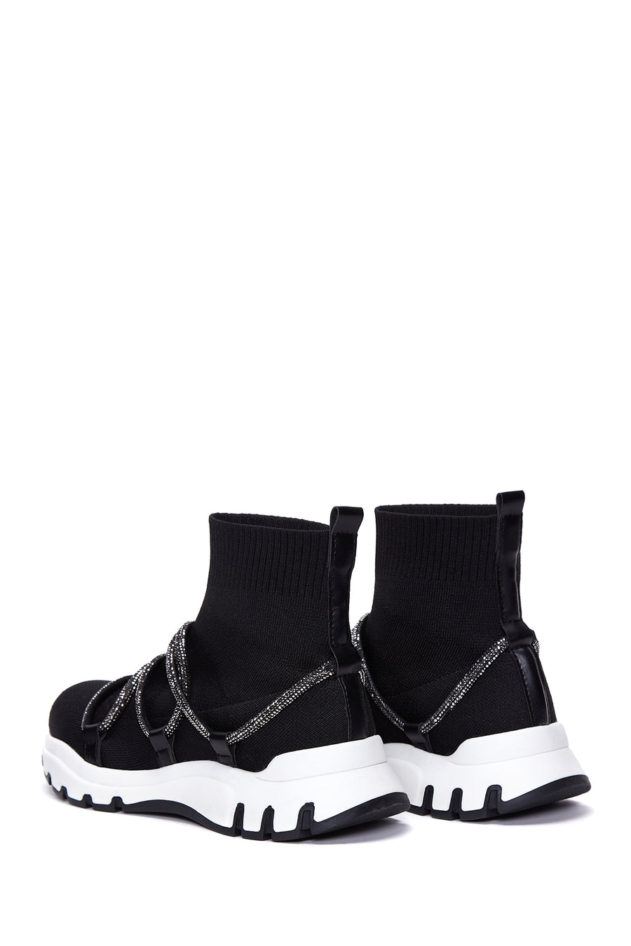 Kadın Siyah Taşlı Bilekli Sneaker