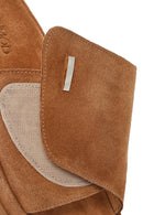 Women's Mink Thick Soled Suede Leather Slippers | Derimod
