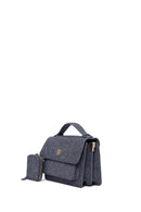 Woman Anthracite Long-Strap Fabric Crossbody Bag | Derimod