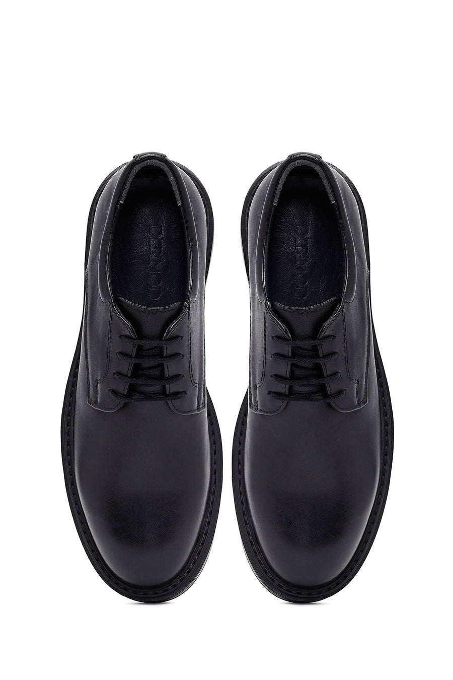 Men's Black Lace Up Leather Casual Shoes