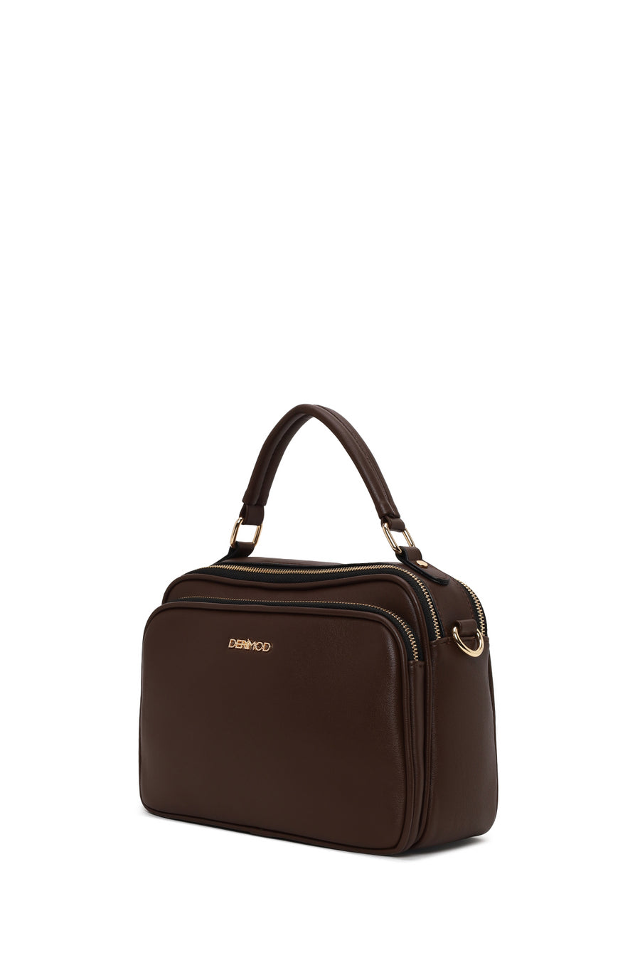 Woman Brown Long-Strap Crossbody Bag