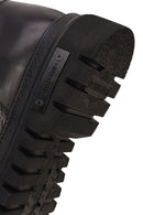 Harley Davidson Male Black Stein Lace-Up Thick-Sole Leather Combat Boots | Derimod