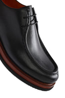 Male Black Lace-up Leather Casual Shoes | Derimod