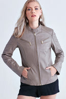 Latinia Women's Leather Jacket | Derimod