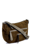 Women's Suede Detailed Shoulder Bag | Derimod