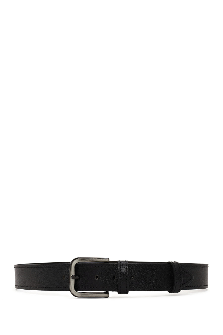 Male Black Leather Belt