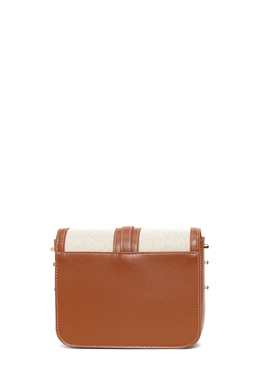 Woman Beige Long-Strap Crossbody Bag
