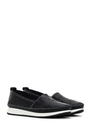 Kadın Siyah Kalın Tabanlı Deri Comfort Loafer | Derimod