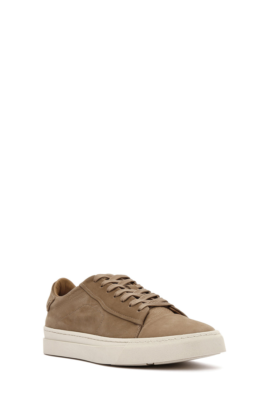 Erkek Bej Bağcıklı Nubuk Deri Sneaker