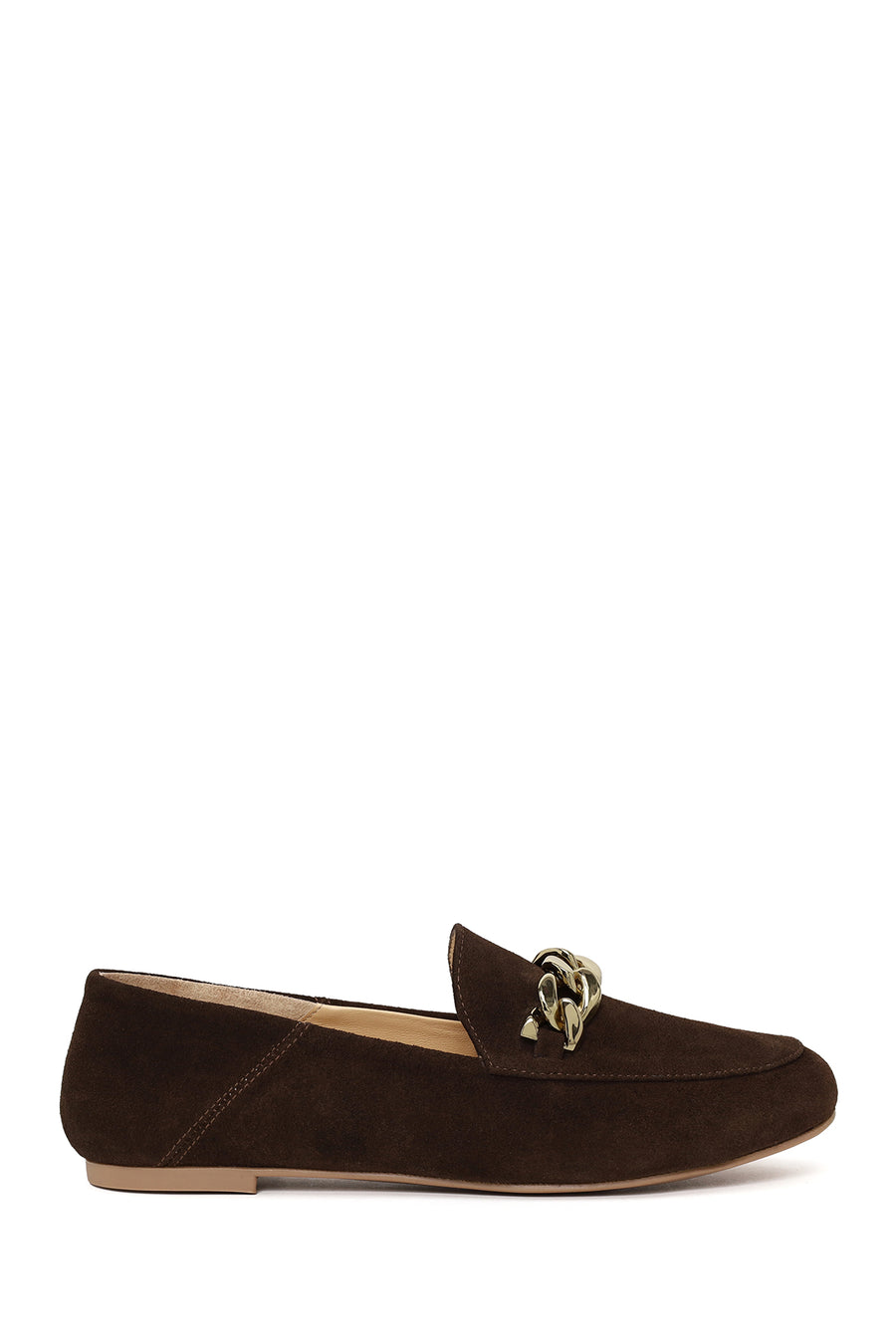 Kadın Kahverengi Tokalı Süet Deri Maskülen Loafer 26PFD290010 | Derimod
