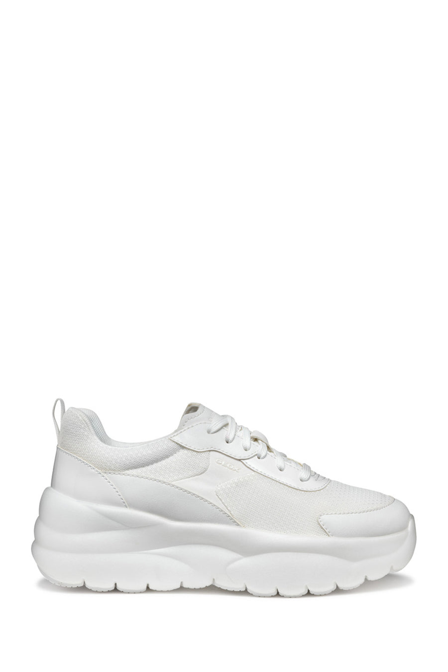 Geox Women's White D Xtors D - Mesh + Geobuck Lace-Up Chunky Sole Sneakers D551FD01454C1000 | Derimod